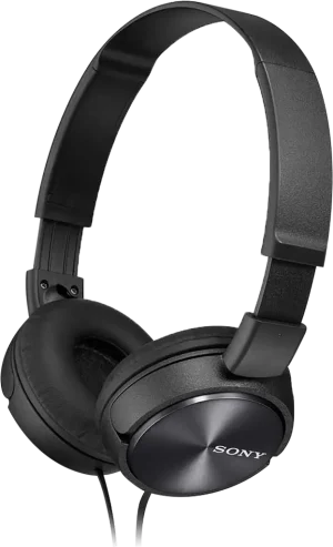 Sony MDR-ZX310AP (Black) Folding Aux Headphones with Mic